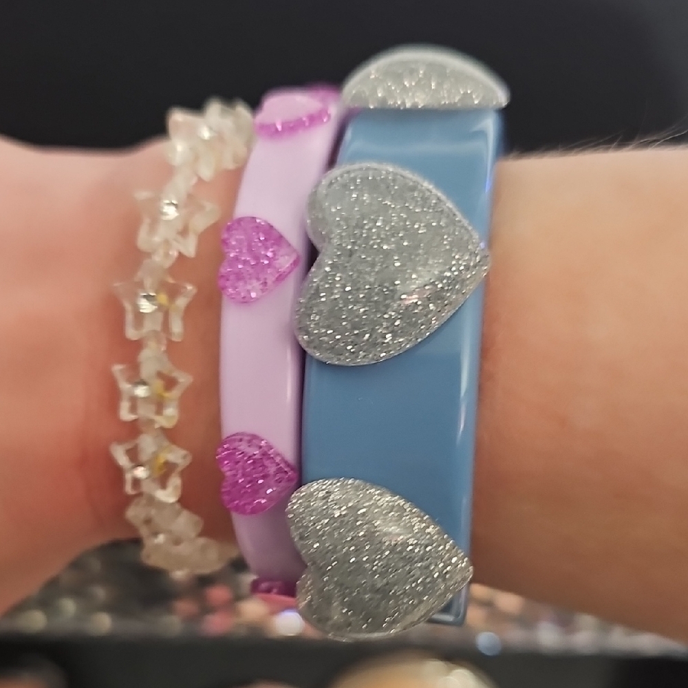 Colorful Heart Bangle Set